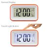 JCC Touch Smart Light-activated Sensor Bedside Digital Snooze Alarm Clock with Date and Temperature (only °C) Display Batteries/ USB / DC Powered (Green)_small 2