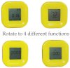 Yellow Digital Four Sided Clock with Timer, Thermometer, and Alarm on a LED Display Dual Color Backlight_small 3