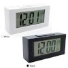JCC Smart Light Series Sensor Intelligent Backlight Large LCD Digital Alarm Clock Theremometer Calendar Bedside Desk Alarm Clock (Black)_small 1