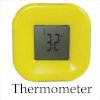 Yellow Digital Four Sided Clock with Timer, Thermometer, and Alarm on a LED Display Dual Color Backlight_small 2