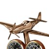 Tabletop Clock: P-51 Mustang 70th Anniversary Thermometer Tabletop Clock by The Bradford Exchange_small 1