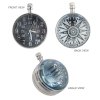 Chrome Eye of Time Desktop Clock with Nickel Finished Stand - Desktop Clocks and Pocket Watches, Victorian Decor and Accessory - 4.25 x 4.25 x 7 in_small 1