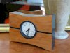 Turning Time Mantle or Desk Clock, Natural Cherry Wood, 8" x 6"_small 3