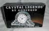 Godinger " Crystal Legends " Lead Crystal Large Mantle Clock 6" X 4"_small 0