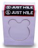 JustNile Bedside Twin Bell Alarm Clock with Backlight - 4" White Hearts on Black_small 1