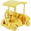 Miniature Golf Buggy-Cart Gold Plated Novelty Collectors Desktop Clock IMP1073_small 2