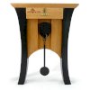 Contemporary Mantel Clock with Pendulum, Ebonized Maple and Cherry, 17"_small 1