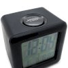 JCC Automatic Night Glow Smart Night-activated Sensor Silicone Protective Cover Digital Silent LCD Large Screen Desk Bedside Alarm Clock with Date and Temperature Display Snooze Function (Black)_small 2