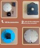 Reloj De Paredacrylic Watch Wall 23pcs Real Diy Home Decor Fashion Mirror Surface of Stickers Clock (silver)_small 3