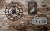 Oversized Large Decorative Rustic Retro Art Luxury Vintage Wooden Gear Wall Clock Large On The Wall (Gold)_small 2