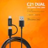 Cáp Lightning / Micro USB 2 in 1 SGP C21 Dual_small 1