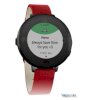 Đồng hồ thông minh Pebble Time Round 14mm Black with Flame Red Leather_small 1