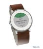 Đồng hồ thông minh Pebble Time Round 20mm Silver with Nubuck Brown Leather_small 1