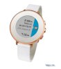 Đồng hồ thông minh Pebble Time Round 14mm Rose Gold with White Leather_small 0