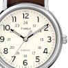 Timex - Đồng hồ thời trang nam dây da Weekender Analog (Nâu Sậm) T2P495_small 1