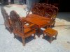 Bộ bàn ghế guột gỗ nhãn phun PU Đồ gỗ Đỗ Mạnh DM11 - Ảnh 14