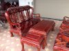 Bộ bàn ghế minh quốc khảm hoa lá tây gỗ xà cừ tay 12 Đồ gỗ Đỗ Mạnh DM6 - Ảnh 2