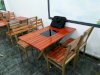 Bàn ghế gỗ chân sắt HGH005 - Ảnh 4