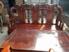 Bộ bàn ghế phòng khách trạm chim đào gỗ hương vân - Ảnh 2
