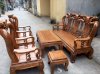 Bộ bàn ghế trạm đào gỗ lim Đồ gỗ Đỗ Mạnh DM17 - Ảnh 10