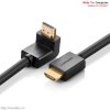 Cáp HDMI Ugreen HD103 3M đầu đúc vuông bẻ xuống (10174)_small 0