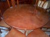 Bộ bàn ghế ăn tròn xoay kính gỗ trẹo - Ảnh 3