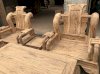 Bộ bàn ghế giả cổ Tần Thủy Hoàng gỗ mun da báo - Ảnh 6