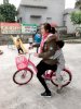 Xe đạp trẻ em NCL 14" (3-5) tuổi - Màu hồng có đệm