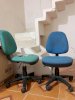 Ghế xoay văn phòng nội thất Hoà Phát không tay, đệm xanh SG555K-K17(SG555)