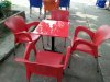 Ghế nhựa cafe đúc chân inox ống 27 Hoàng Trung Tín - GNHTT