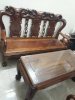 Bộ bàn ghế quốc đào gỗ gụ cột 9-MG04 