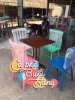 Bộ ghế gỗ cafe đa màu Hồng Gia Hân HGHi3 - Ảnh 3