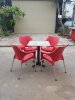 Ghế nhựa cafe Hoàng Trung Tín màu đỏ - Ảnh 3