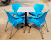 Ghế nhựa cafe Hoàng Trung Tín màu xanh