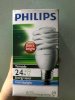 Bóng đèn Compact Philips CFL Dạng xoắn T2, tiết kiệm điện 24W