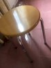 GD01I-G ghế đôn chân inox đệm gỗ nội thất Hòa Phát 