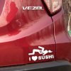 Tem decal I LOVE SUSHI dán trang trí xe màu đen - Ảnh 3