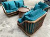 Sofa( KBH) gỗ ash sơn mầu bọc vải nhũng xanh - Ảnh 2