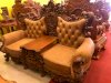 Bộ bàn ghế sofa cổ điển bọc da bò - SF60 - Đồ gỗ Sơn Đông - Ảnh 3