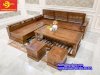 Bộ sofa góc tay trơn thanh lịch gỗ sồi nga 5 món SFG017 - Ảnh 6