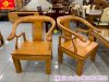 Bộ bàn ghế móc thúc mặt liền gỗ gõ đỏ – BBGHV02 - Ảnh 6