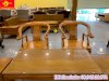 Bộ bàn ghế móc thúc mặt liền gỗ gõ đỏ – BBGHV02 - Ảnh 2