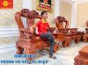 Bộ bàn ghế chạm đào Hương Đá Tay cột 18 – VIP - Ảnh 9