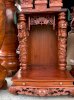 Tủ thờ Thần Tài mái bằng gỗ gõ đỏ ,kt 81 x 89_small 1