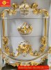 Tủ đầu giường Hoàng gia cổ điển sơn trắng dát vàng VIP – TDG029D_small 3