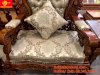 Bộ bàn ghế hoàng gia bọc vải gõ đỏ 06 món BBG3500 - Ảnh 2