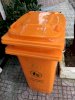 thùng rác công cộng 120 lít màu cam_small 0