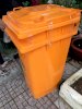 thùng rác công cộng 120 lít màu cam_small 1