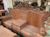 Bộ bàn ghế hoàng gia nguyên khối gỗ hương đá - Ảnh 12