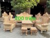 Bộ bàn ghế hoàng gia nguyên khối 10 món gỗ gõ đỏ - Ảnh 14